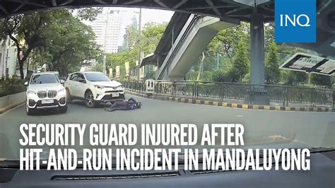 security bank mandaluyong photos|Security guard injured after hit.